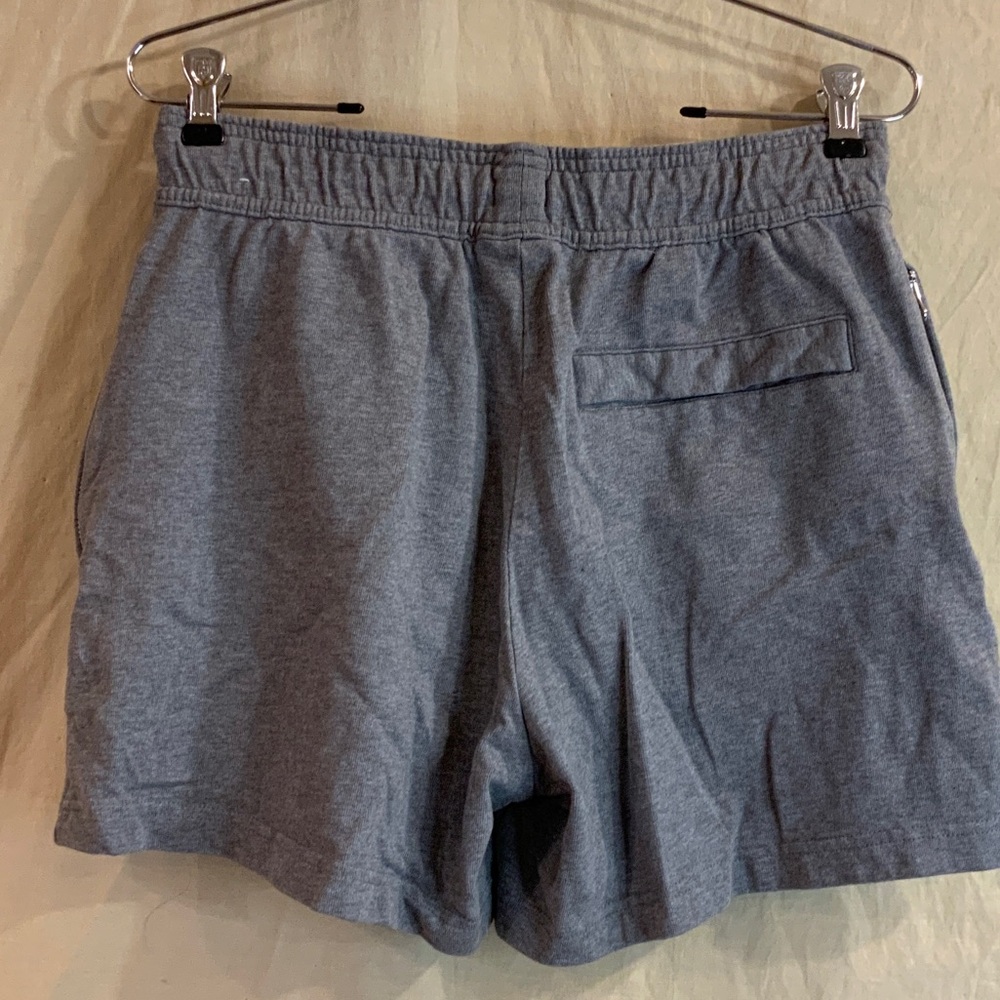 Nike Men’s Gray Athletic Shorts with Orange Swoosh - Picture 3 of 9